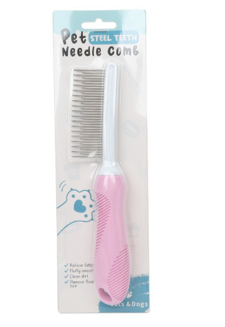 Pet Grooming Needle Comb for Cleaning Fur (Single Piece)