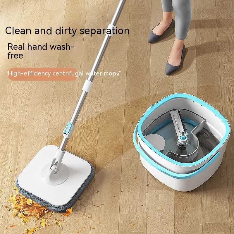 SpinClean Pro™ | Fregona Giratoria con Cubo Autolimpiante