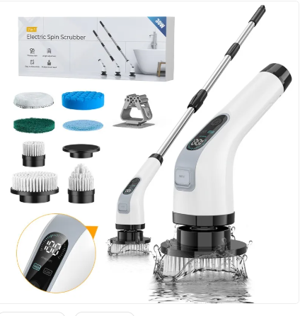 CleanSpin Pro™ | Cepillo Eléctrico de Limpieza 8 en 1